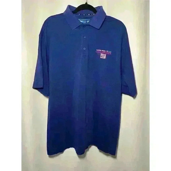Antigua Other - Antigua Men's New York Giants Super Bowl XLVI Champions Polo Shirt L Blue